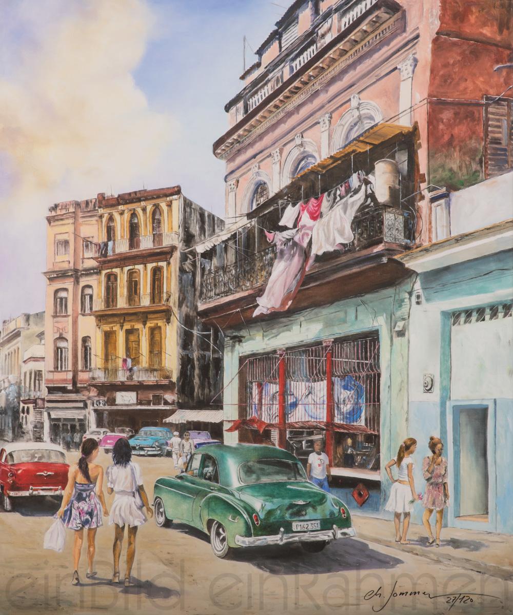 Calle Neptuno Habana Christian Sommer Giclée-Druck Kunst Gallerie einBild einRahmen
